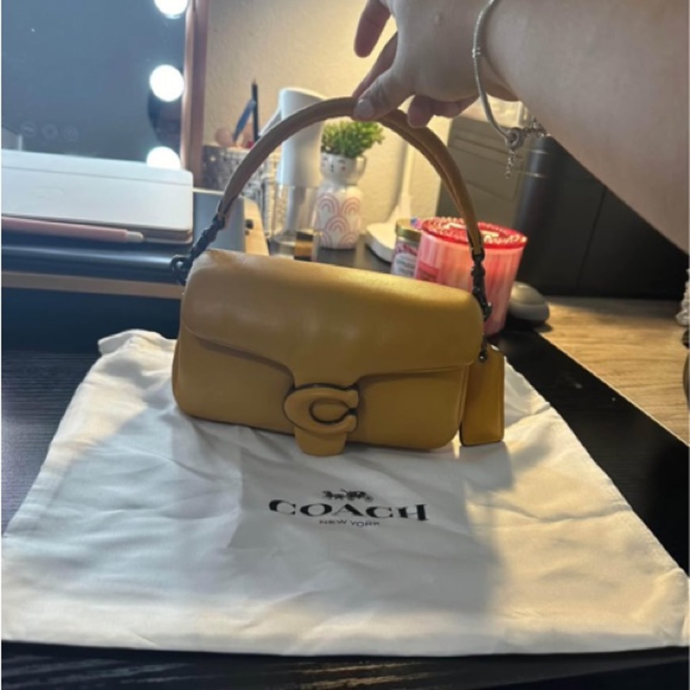 Coach Mustard Yellow Leather Shoulder Bag